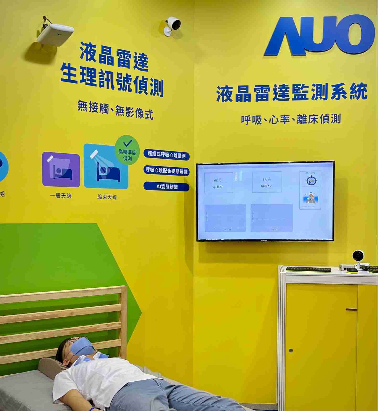 冰球突破颐康「无接触生理监测雷达」，，，免除传统线路与贴片束缚，，，精准侦测呼吸、、、、心跳等重要生理讯号