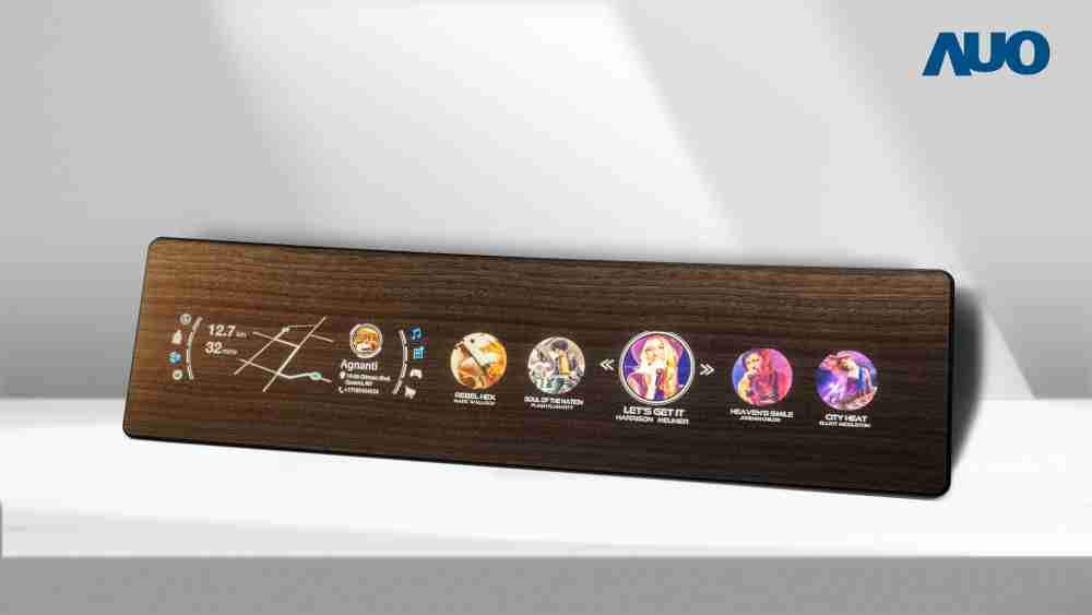 冰球突破研发全球最高穿透度达80%的AmLED木纹显示器，，，，可于使用时呈现高亮度、、清晰可见的信息，，并在不使用时回归为单纯的饰板，，，，节能兼具美观